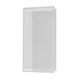 641 x 336 x 101mm Shower Niche Single Shelf Organizer No Tile Needed in White - Side View