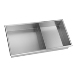 641 x 336 x 101mm Shower Niche Double Shelf Organizer No Tile Needed in Stainless Steel Finish