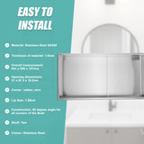 641 x 336 x 101mm Shower Niche Double Shelf Organizer No Tile Needed in Stainless Steel Finish - Extra Image