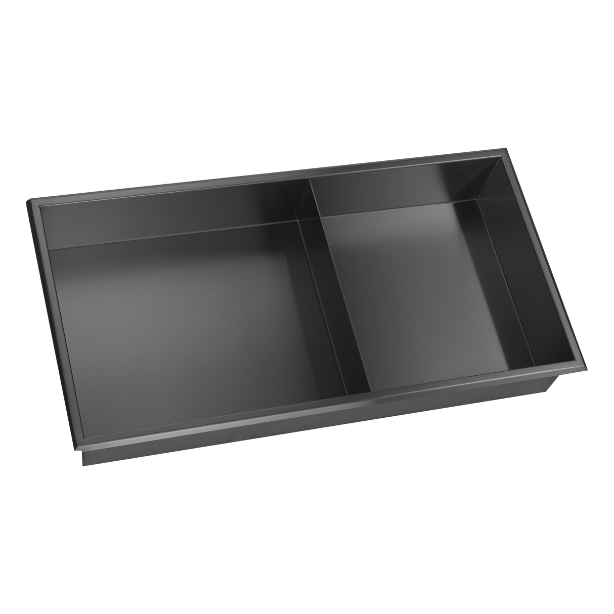 641 x 336 x 101mm Shower Niche Double Shelf Organizer No Tile Needed in Black