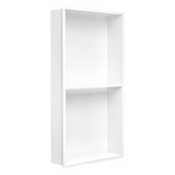 641 x 336 x 101mm Shower Niche Double Shelf Organizer No Tile Needed in White - 45-Degree Angle