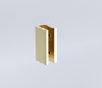90x90cm Double Door Corner Shower Screen &ndash; Gold U-Brackets, SS Hinges & Square Knob Handle