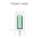 90x90cm Double Door Corner Shower Screen &ndash; Nickel U-Brackets, SS Hinges & Square Knob Handle