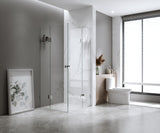 90x90cm Double Door Corner Shower Screen &ndash; Gold U-Brackets, SS Hinges & Round Knob Handle
