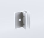 90x90cm Double Door Corner Shower Screen &ndash; White F-Brackets, SS Hinges & Square Double Pull Handle
