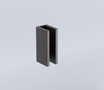 100x100cm Double Door Corner Shower Screen &ndash; Black U-Brackets, SS Hinges & Round Knob Handle