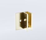 120x120cm Double Door Corner Shower Screen &ndash; Gold F-Brackets, SS Hinges & Square Double Pull Handle
