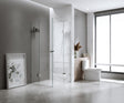 110x120cm Double Door Corner Shower Screen &ndash; Gunmetal U-Brackets, SS Hinges & Square Knob Handle