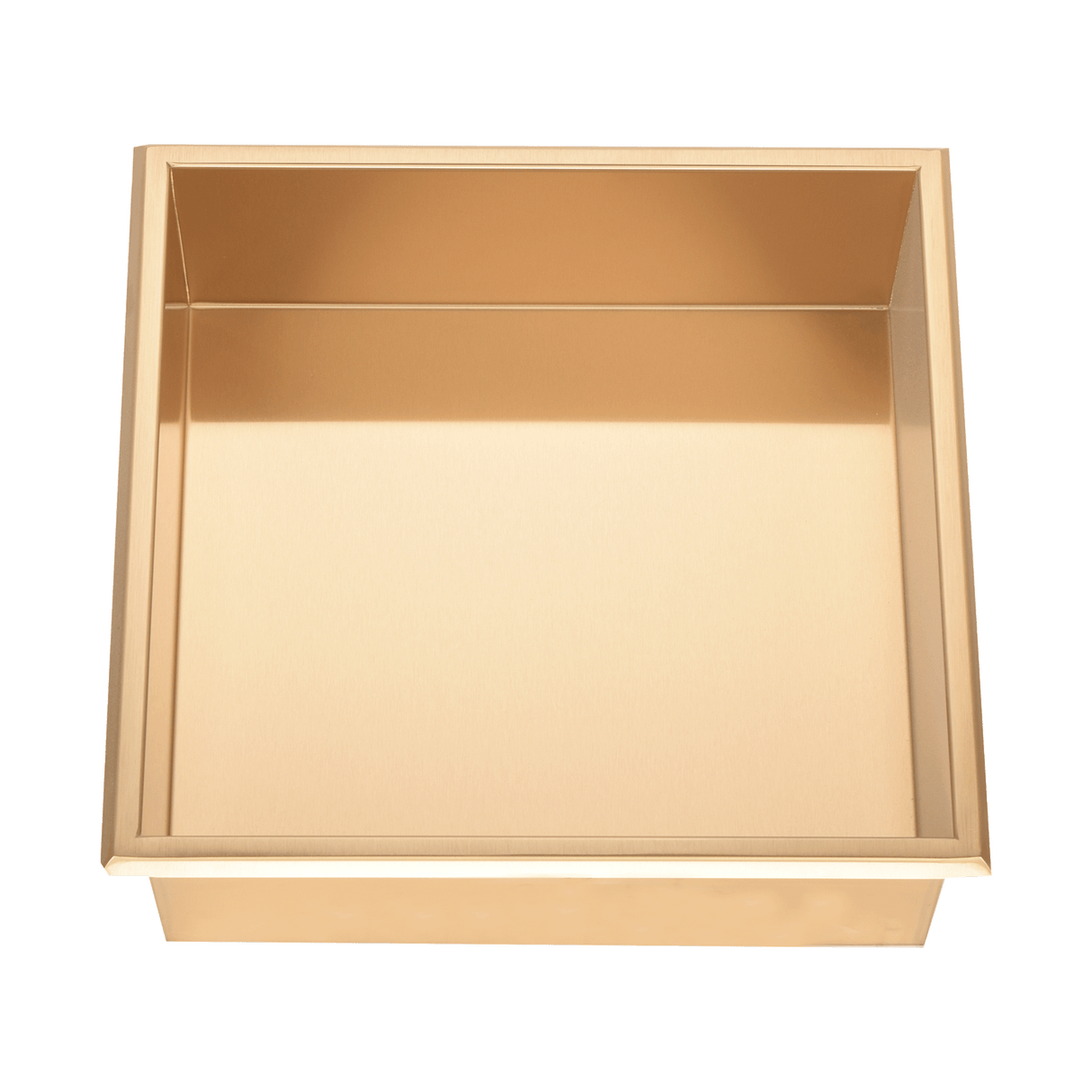 336 x 336 x 101mm Shower Niche Single Shelf Organizer No Tile Needed in Gold