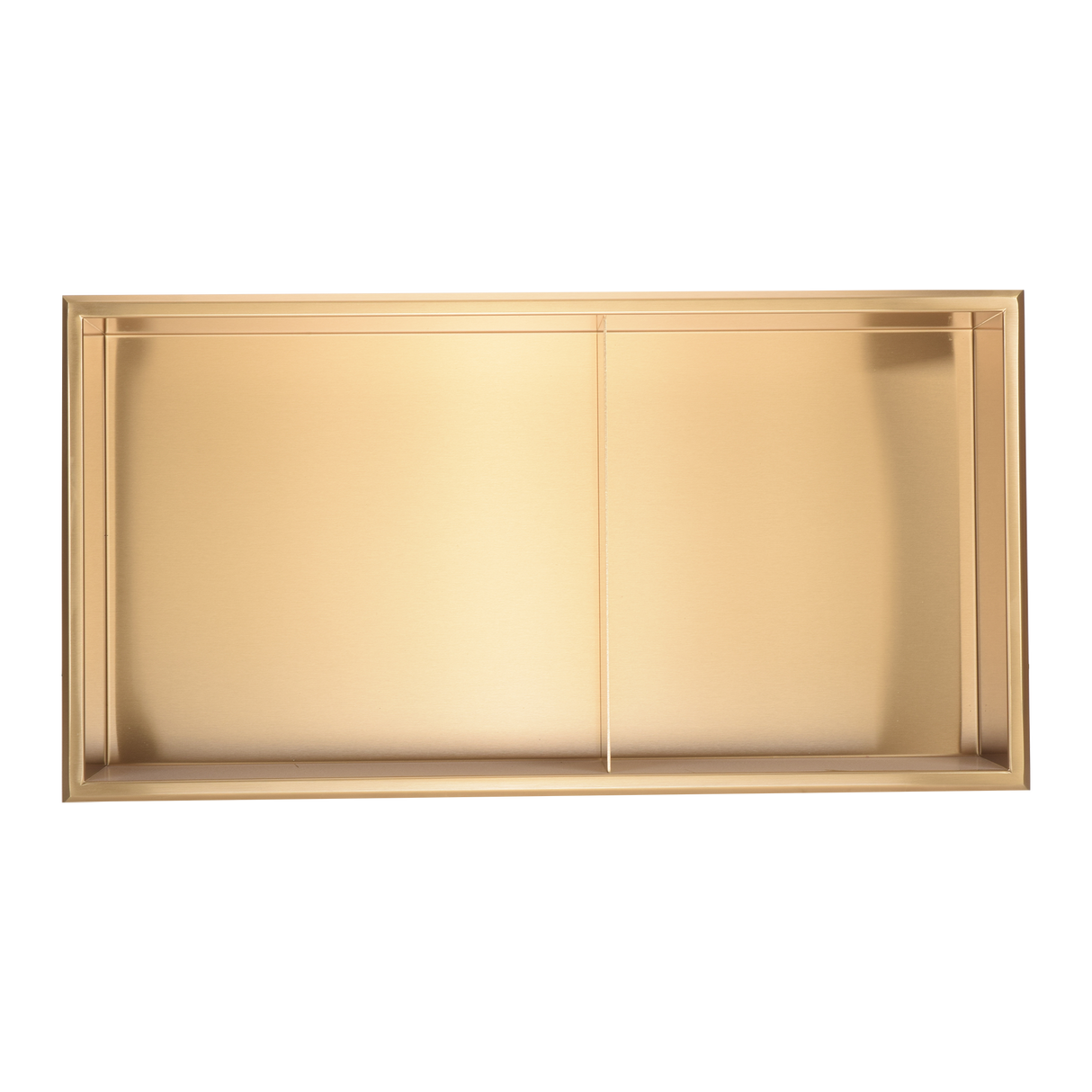 641 x 336 x 101mm Shower Niche Double Shelf Organizer No Tile Needed in Gold