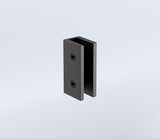 110x110cm Double Door Corner Shower Screen &ndash; Black U-Brackets, Brass Hinges & Square Knob Handle