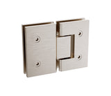 110x120cm Double Door Corner Shower Screen &ndash; Nickel U-Brackets, Brass Hinges & Square Double Pull Handle - Extra Image