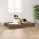 Dog Bed Honey Brown 91.5x64x9 cm Solid Wood Pine - Front View
