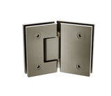 90cm Frameless Diamond Shower Screen &ndash; Gunmetal F-Brackets with SS Hinges & Round Knob Handle - Close-Up Angle