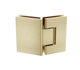 100cm Frameless Diamond Shower Screen &ndash; Gold U-Brackets with SS Hinges & Round Knob Handle