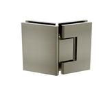100cm Frameless Diamond Shower Screen &ndash; Gunmetal U-Brackets with SS Hinges & Square Double Pull Handle
