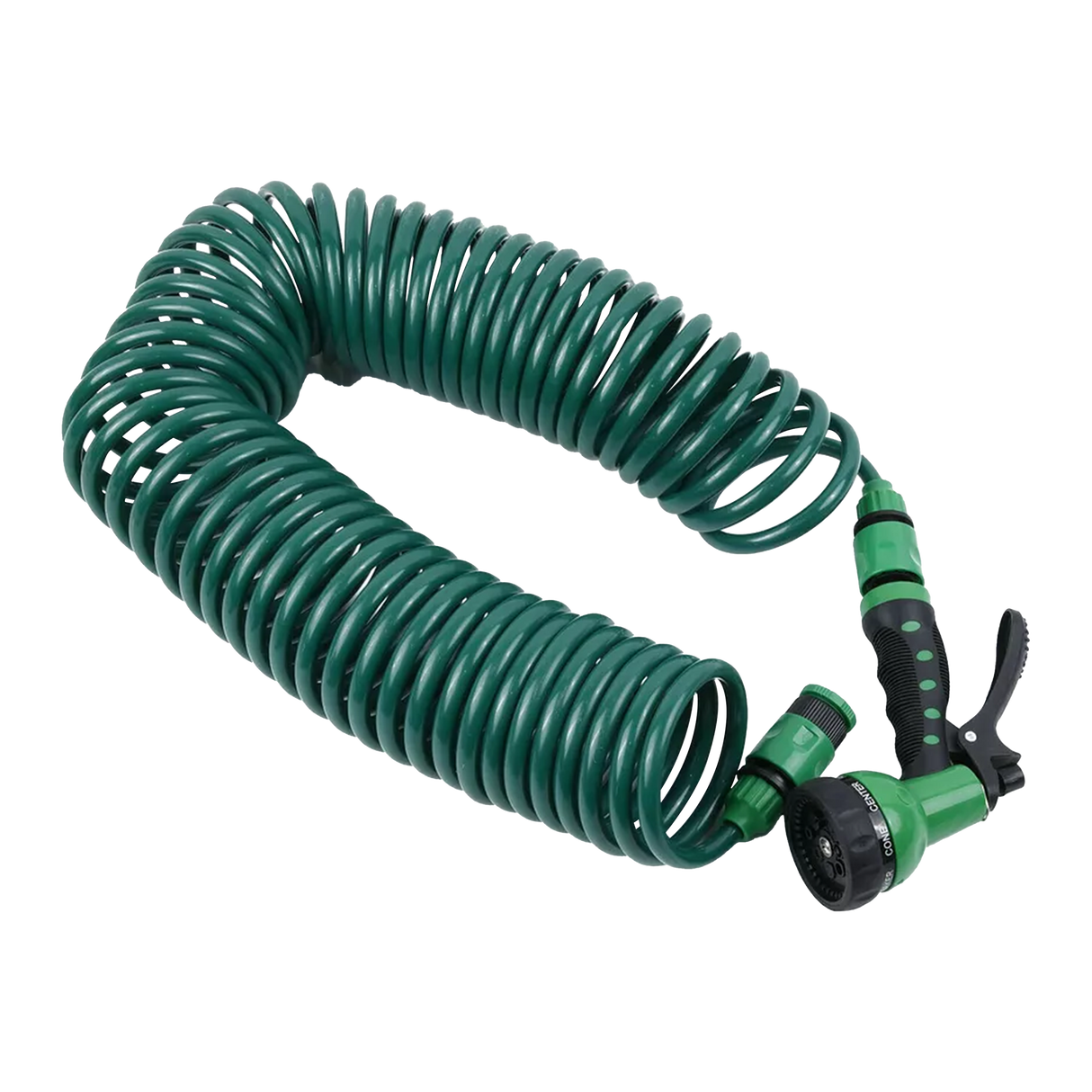 30M Garden Hose Heavy-Duty Coiled Spiral Car Washing Cleaning Water Hose Garden
