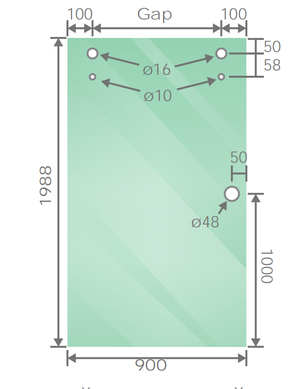 180cm Frameless Glass Sliding Shower Door &ndash; With Nickel Rail and U-Brackets for Modern Bathrooms