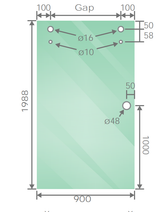 180cm Frameless Glass Sliding Shower Door &ndash; With Nickel Rail and U-Brackets for Modern Bathrooms