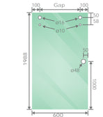 120cm Frameless Glass Sliding Shower Door &ndash; With Gunmetal Rail and Wall Channel for Modern Bathrooms