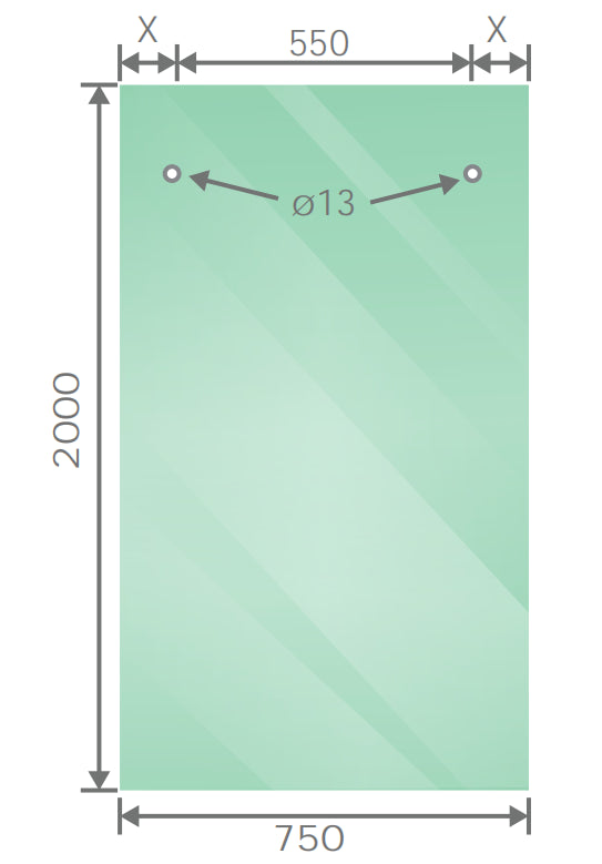 140cm Frameless Glass Sliding Shower Door &ndash; With Gunmetal Rail and U-Brackets for Modern Bathrooms
