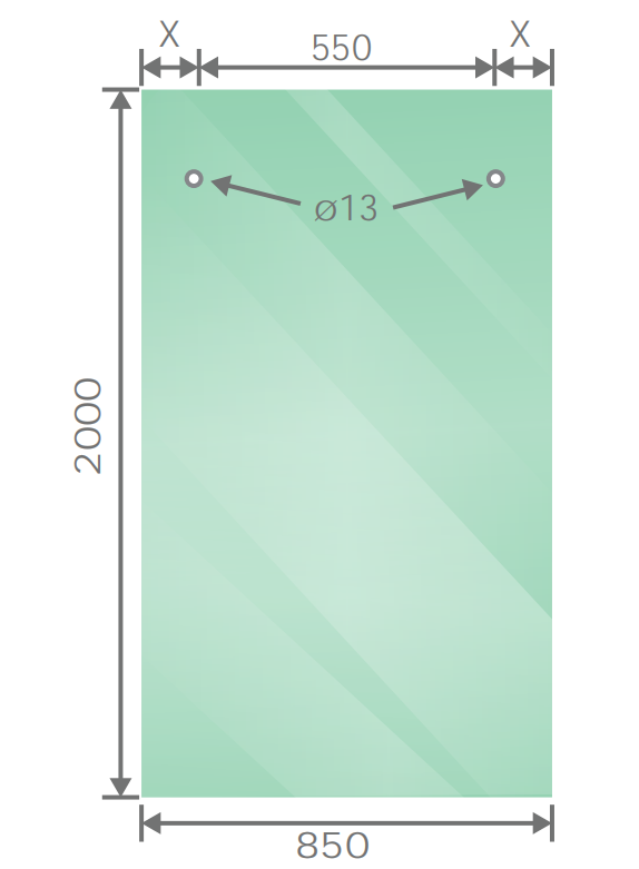 170cm Frameless Glass Sliding Shower Door &ndash; With Gunmetal Rail and U-Brackets for Modern Bathrooms