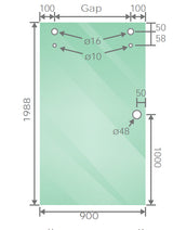 170cm Frameless Glass Sliding Shower Door &ndash; With Gunmetal Rail and Wall Channel for Modern Bathrooms - Top-Down View