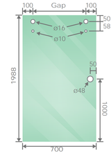 130x90cm Frameless Glass Sliding Corner Shower &ndash; With Black Rail and U-Brackets for Contemporary Bathrooms