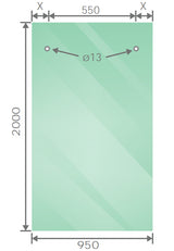 180x80cm Frameless Glass Sliding Corner Shower &ndash; With Black Rail and U-Brackets for Contemporary Bathrooms - 45-Degree Angle