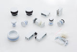 170x90cm Frameless Glass Sliding Corner Shower &ndash; With White Rail and Wall Channel for Contemporary Bathrooms - Extra Image