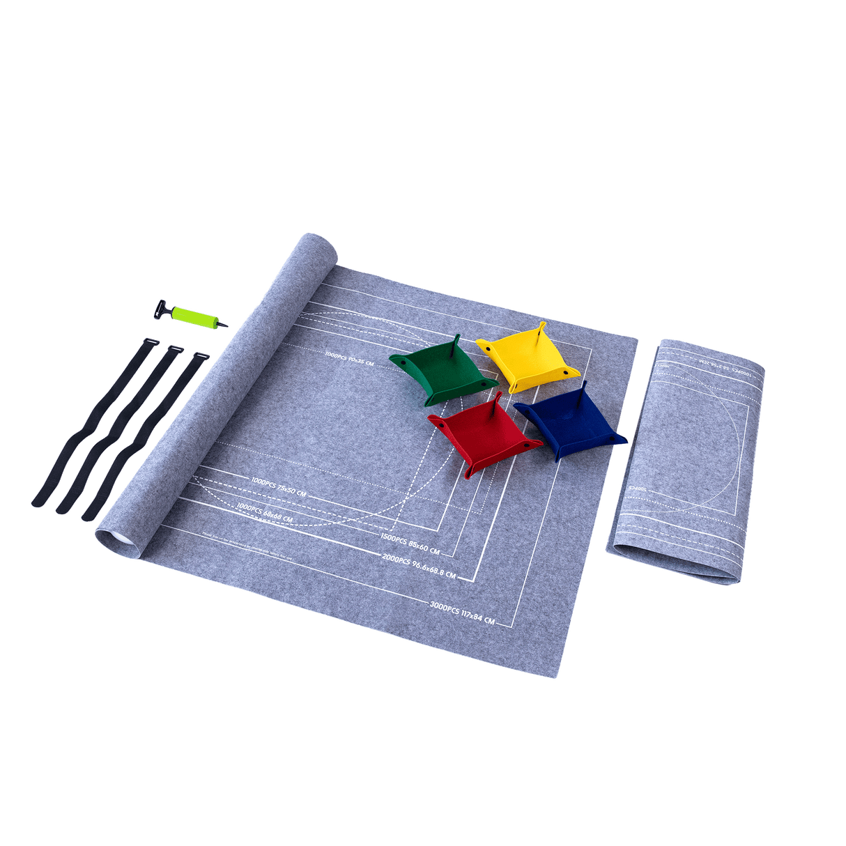 Puzzles Rollers 2 Sets Table Jigsaw Puzzles Felt Mat Board Inflator Puzzle Blanket