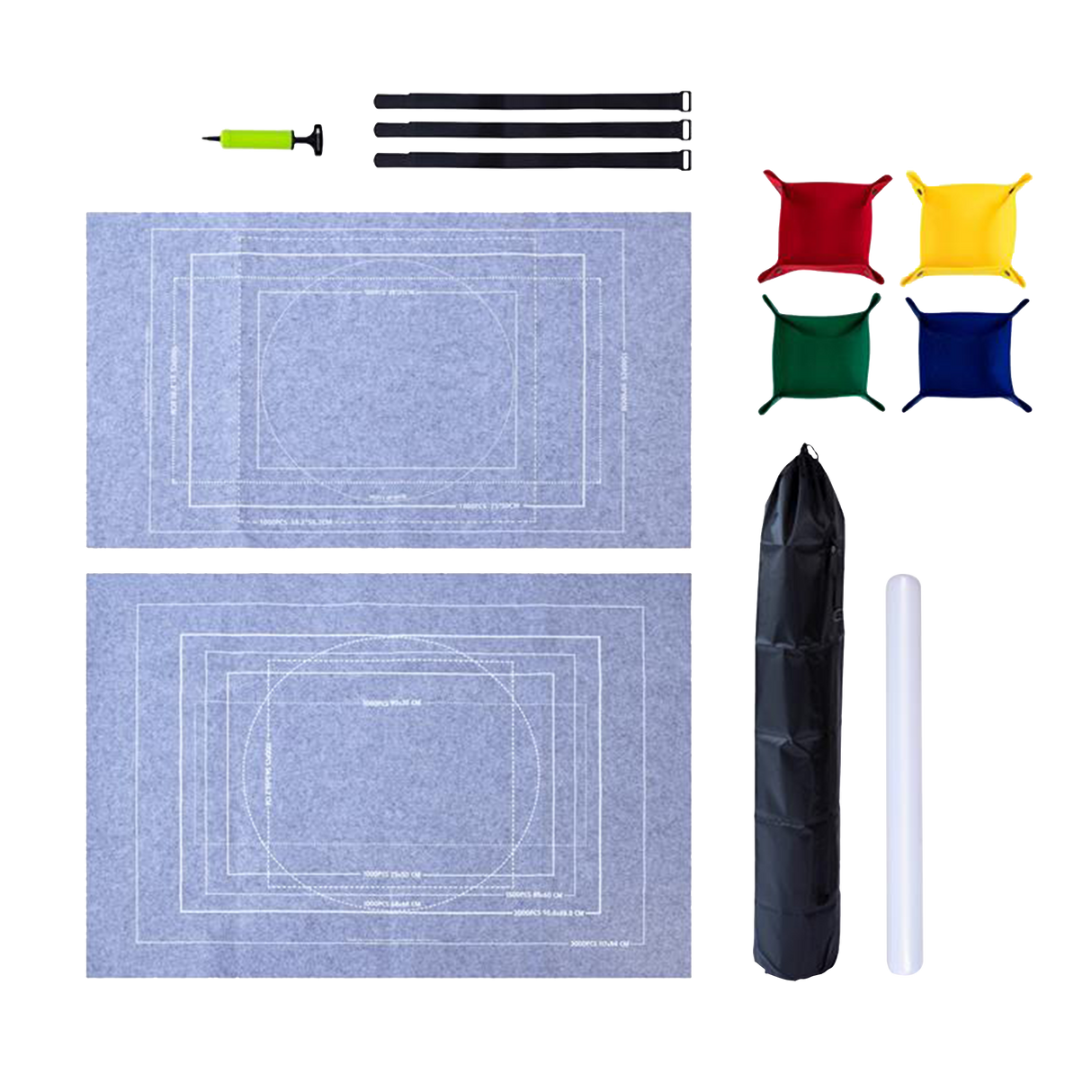 Puzzles Rollers 2 Sets Table Jigsaw Puzzles Felt Mat Board Inflator Puzzle Blanket