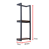 Stylish Bathroom Towel Storage Rack with Wooden Shelves - Extra Image
