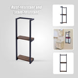Stylish Bathroom Towel Storage Rack with Wooden Shelves