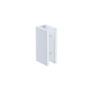 120cm Reeded Glass Shower Screen with White U-Brackets