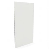 120cm Reeded Glass Shower Screen with Nickel F-Brackets - Top-Down View
