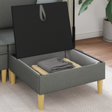 Sofa with Storage Fabric - Side View
