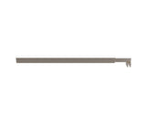 100cm Reeded Glass Shower Screen with Nickel Wall Channel and Square Pole - Extra Image