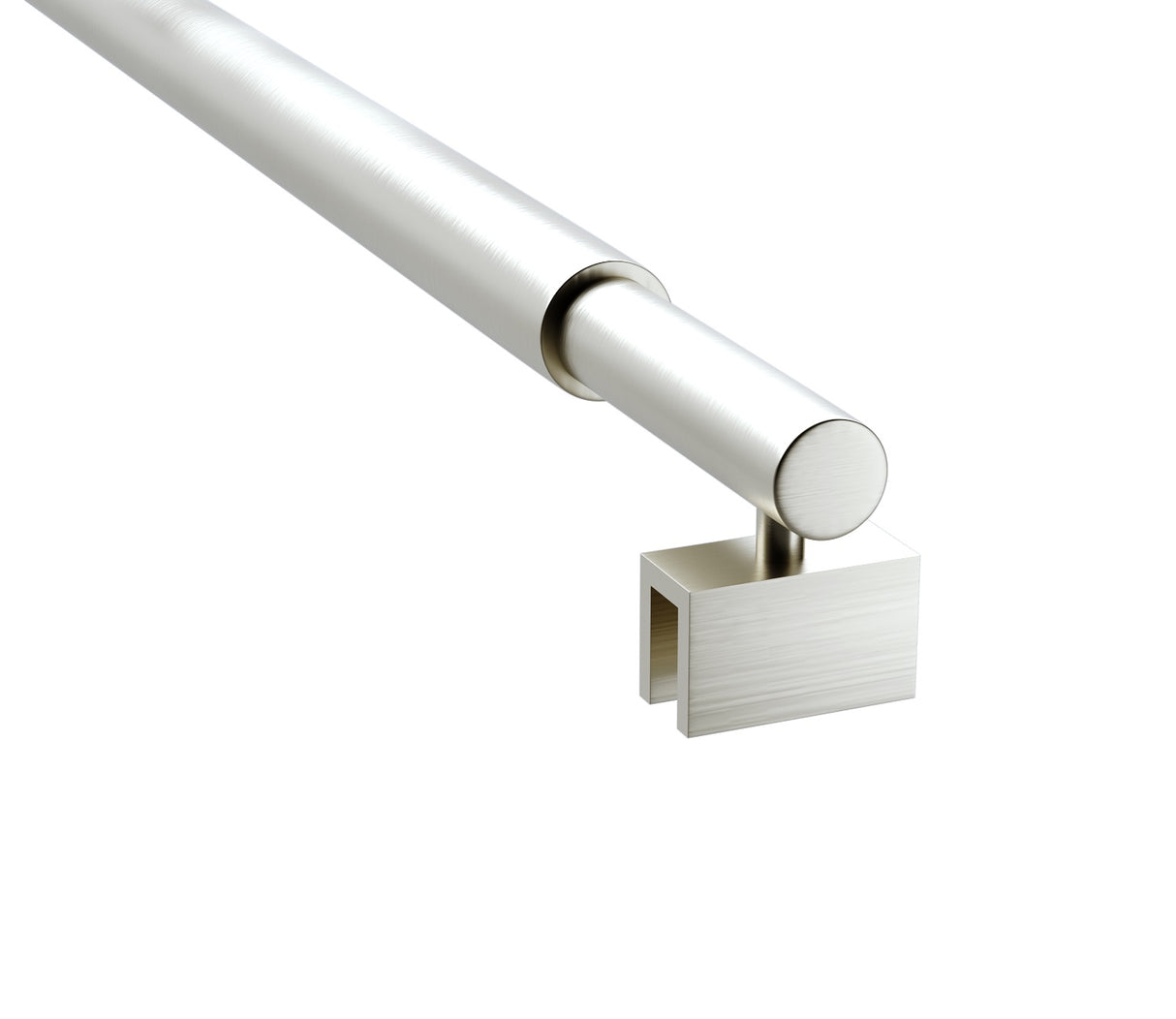 100cm Reeded Glass Shower Screen with Nickel Wall Channel and Round Pole