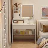 Makeup Vanity Mirror Desk Table with LED Lighting - Front View
