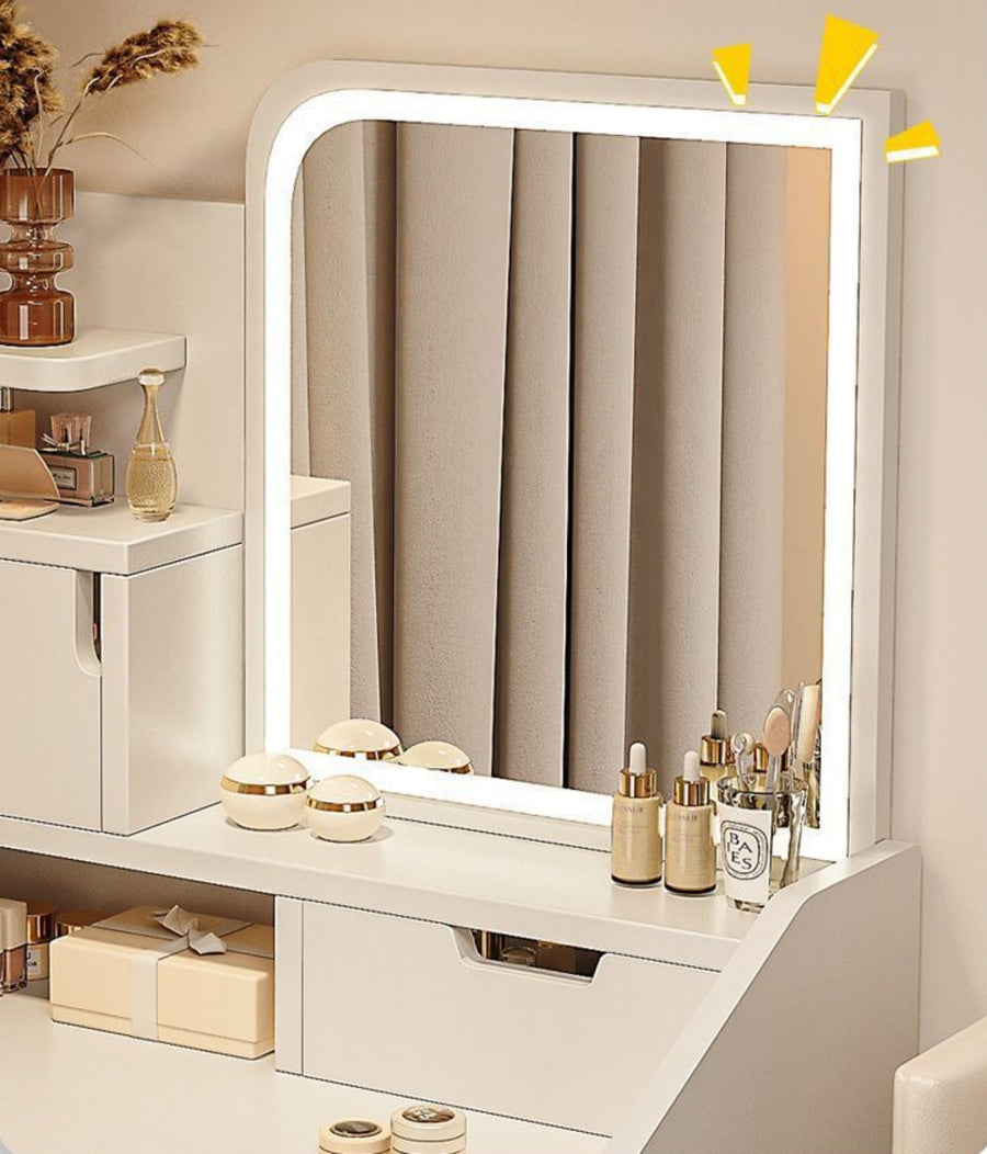 Makeup Vanity Mirror Desk Table with LED Lighting