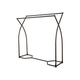 Commercial Clothing Garment Rack Retail Shop in Black - Front View