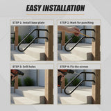 Handrail Steps Railing Outdoor Indoor Metal Rail - Rear View