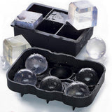 2x Ice Cube Tray Ball Mould Cube Silicone For Whisky Cocktails - Side View