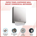 Paper Towel Dispenser Wall Mount Commercial Bathroom - Side View