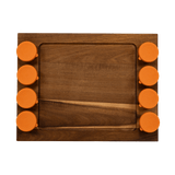 Serving Tray Double Sided Charcuterie Board 8 Sauce Cups Gift