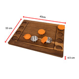 Serving Tray Double Sided Charcuterie Board 8 Sauce Cups Gift - Extra Image