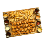Serving Tray Double Sided Charcuterie Board 8 Sauce Cups Gift
