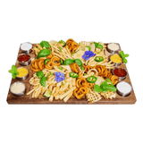 Serving Tray Double Sided Charcuterie Board 8 Sauce Cups Gift