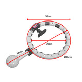 Weighted Hoola Hoop for Adults Weight Loss Exercise 2 in 1 Abdomen Massage Fitness - Low Angle
